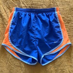 Nike Blue and Orange Dri-FIT Shorts